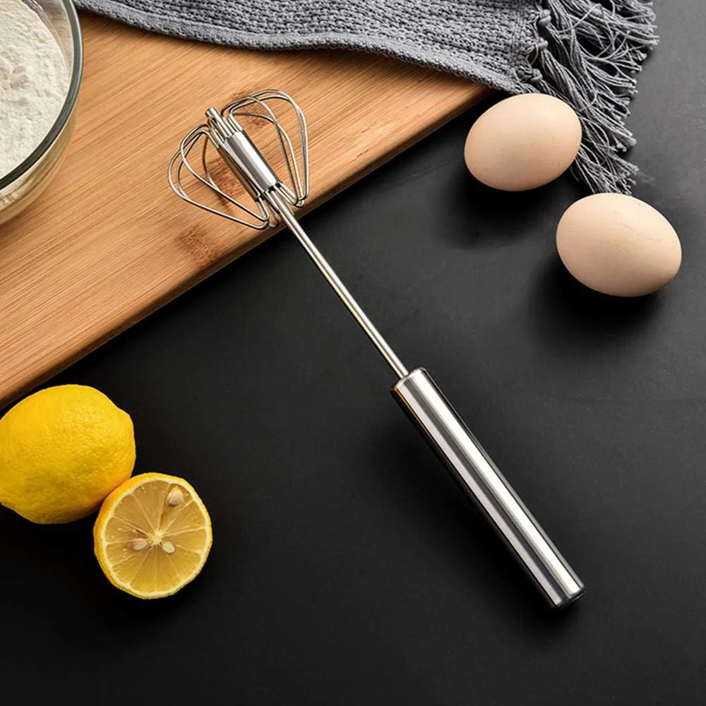 Egg Whisk,2 Pack Stainless Steel Home Kitchen Tool Hand Easy Whisk Egg Beater Manual Mixer Blender for Whisking Beating & Stirring. – Durable Stainless Steel Construction for Flexible Room-to-Room Use
