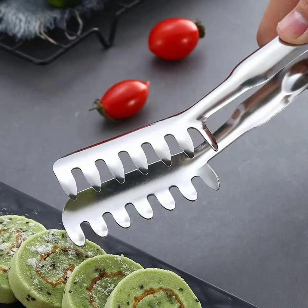 2-Piece Spaghetti Set Stainless Steel Pasta& Tongs Heat Resistant 12 Inch – Durable Stainless Steel Construction for Flexible Room-to-Room Use