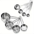 Stainless Steel Measuring Spoons and Measuring Cups Kitchen Tools for Drying and Liquid Ingredients Cooking and Baking Categories Measuring Spoons Measuring Cups Scale Bowls – Durable Stainless Steel Construction for Flexible Room-to-Room Use