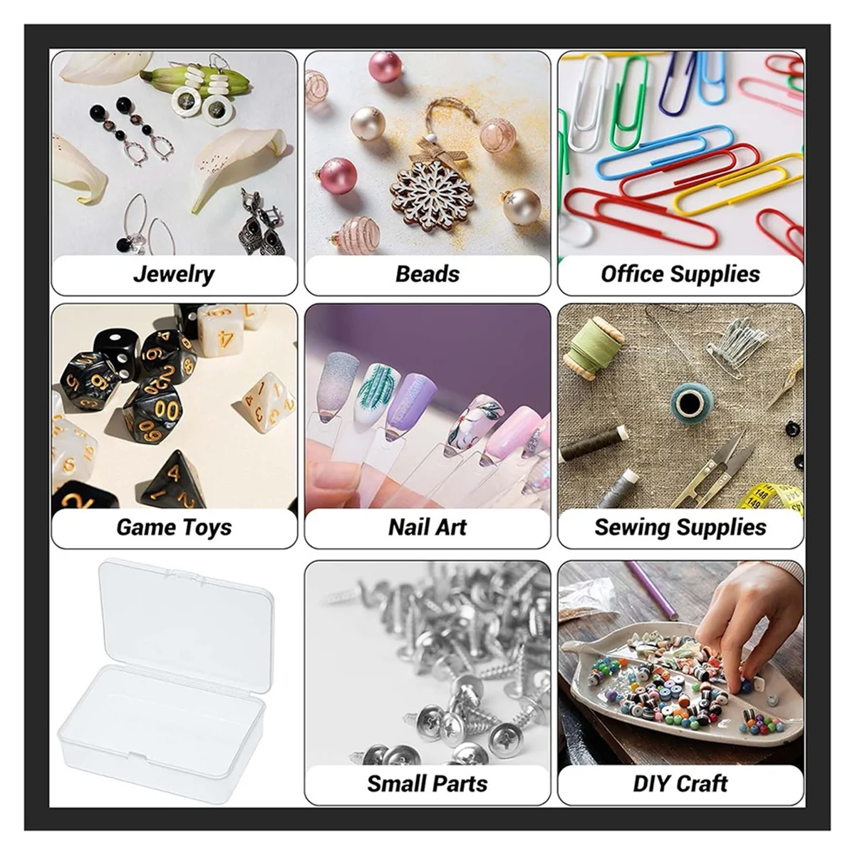 20Pcs Mini Plastic Storage Containers Box with Lid for Collecting Small Items Beads Jewelry Cards Crafts – Secure Lid Design for Flexible Room-to-Room Use