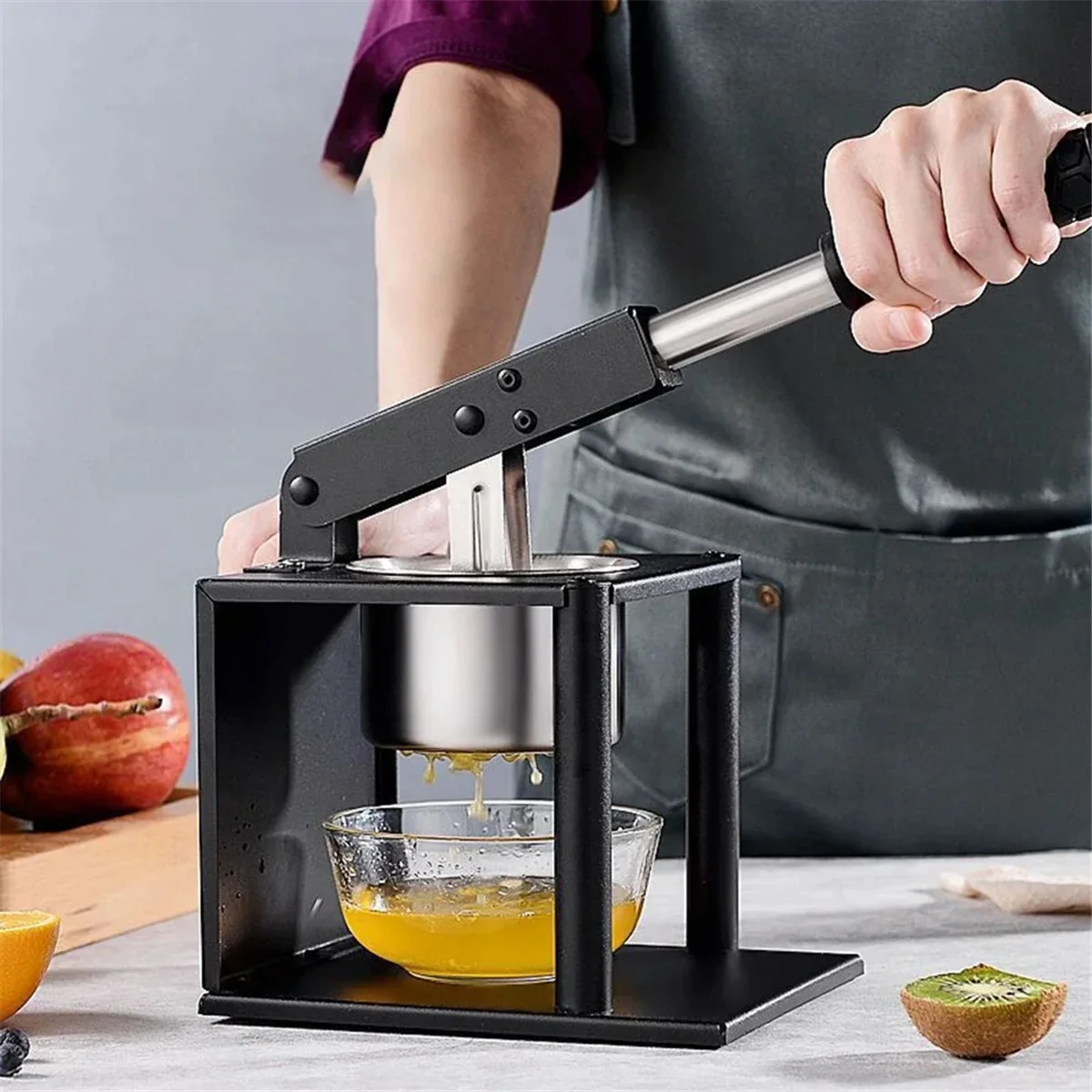 304 Stainless Steel Squeezer Juicer Hand Citrus Manual Juicer Portable Juicer for Kitchen Bar Restaurant – Durable Stainless Steel Construction for Flexible Room-to-Room Use