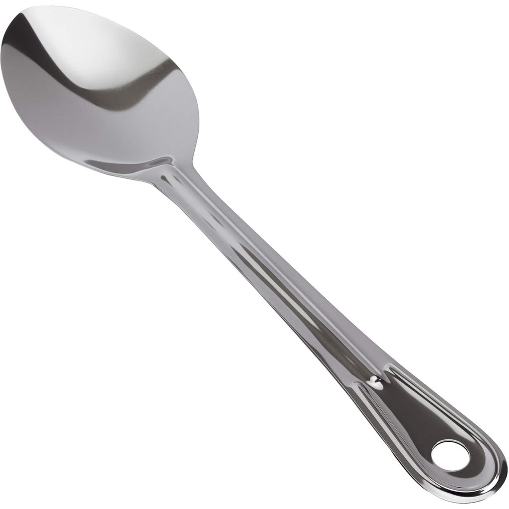 Super Strong 11 Inch Serving Spoon Ergonomic Stainless Steel Cooking Utensil Large Basting Spoon for Professional Restaurant Buffet Banquet Service and Home Chefs Silver – Durable Stainless Steel Construction for Flexible Room-to-Room Use