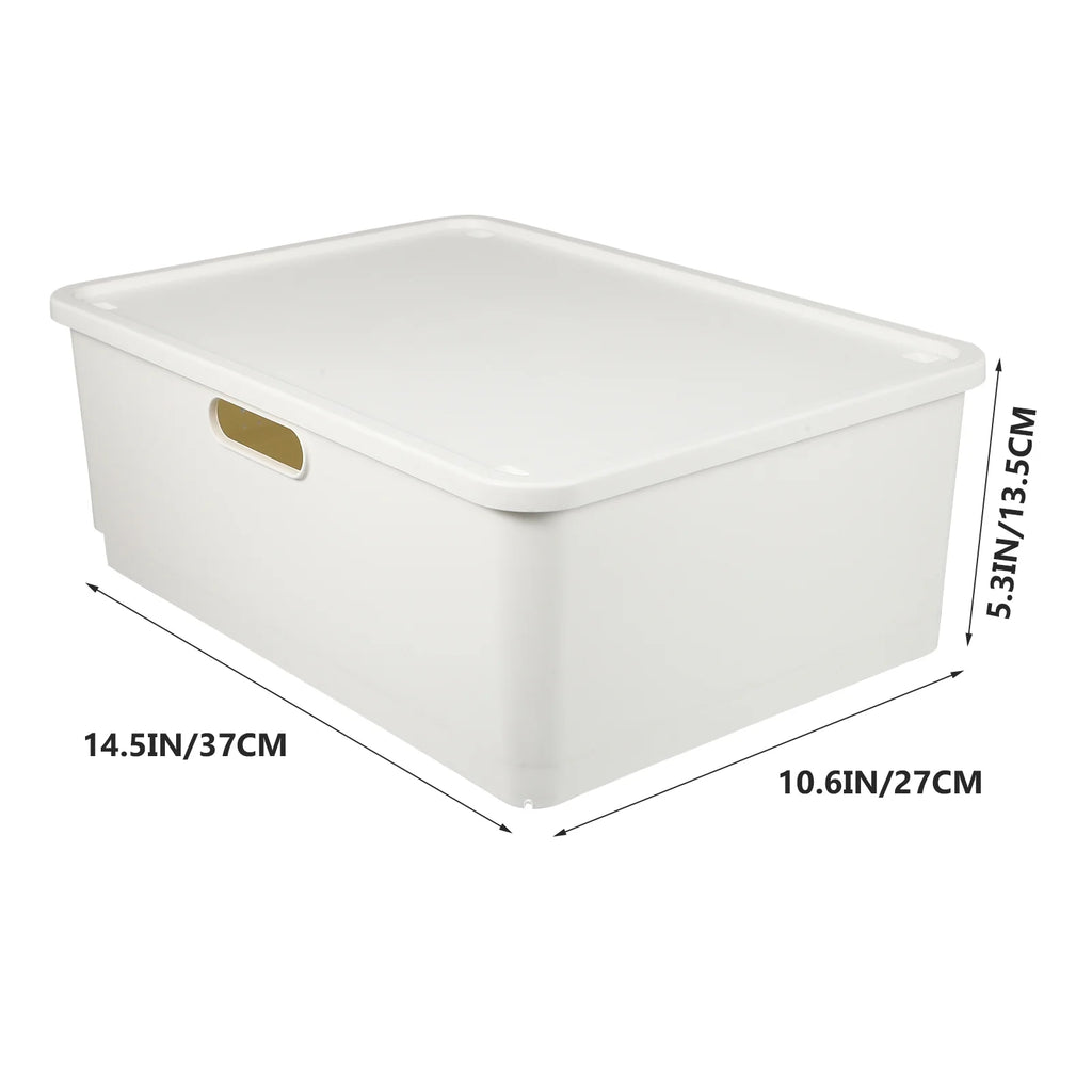 Storage Containers with Lids Japanese Box Organizing Desktop – Secure Lid Design for Flexible Room-to-Room Use