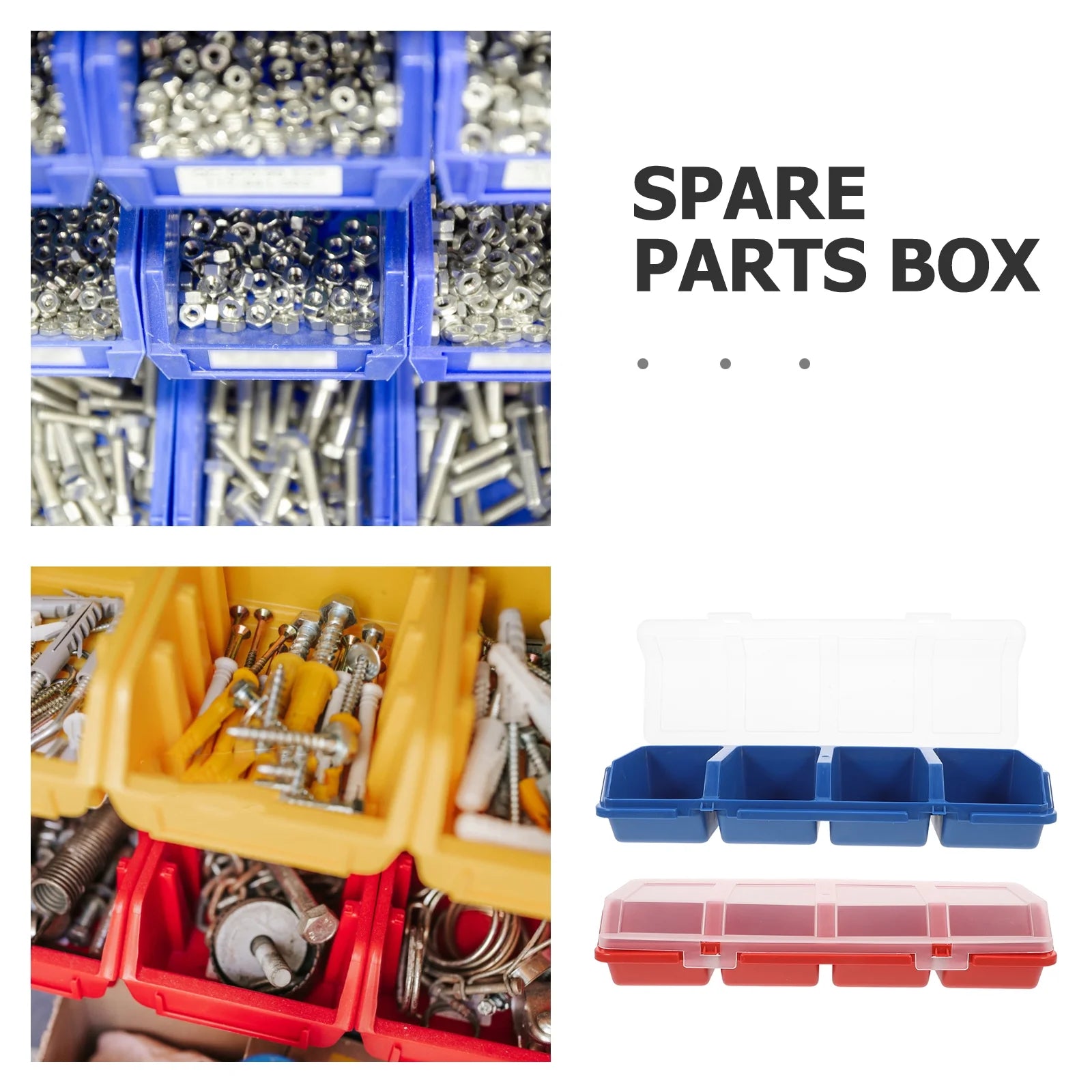 2 Pcs Screw and Nail Organizers Storage Parts Box – Convenient Multi-Piece Set for Flexible Room-to-Room Use