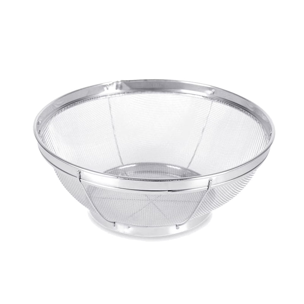 Stainless Steel Rice Washing Bowl Fine Mesh Strainer Large Colander for Fruits and Vegetables – Durable Stainless Steel Construction for Flexible Room-to-Room Use