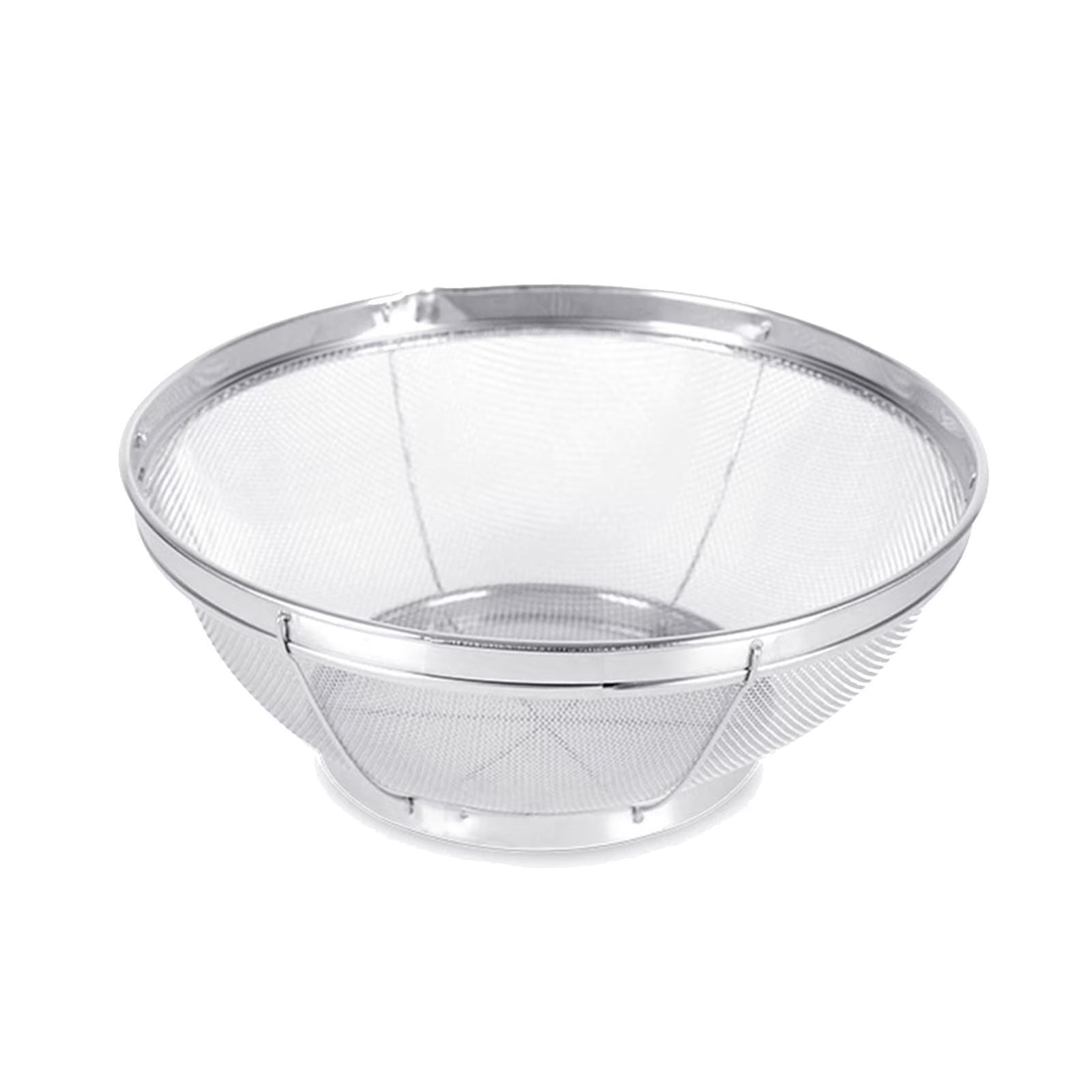 Stainless Steel Rice Washing Bowl Fine Mesh Strainer Large Colander for Fruits and Vegetables – Durable Stainless Steel Construction for Flexible Room-to-Room Use
