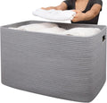 118L XXXLarge Cotton Rope Storage Basket Oversized Blanket Basket Used for Organizing Dirty Clothes in Living Room Bedroom Nursery Dog Toy Storage Bins 25" x 17" x 16",Grey – Practical Home Organization for Flexible Room-to-Room Use