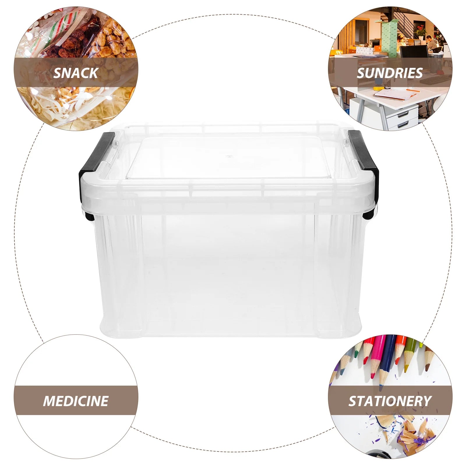 Transparent Dust-proof and Moisture-proof Household Storage Box with Lid Makeup – Secure Lid Design for Flexible Room-to-Room Use