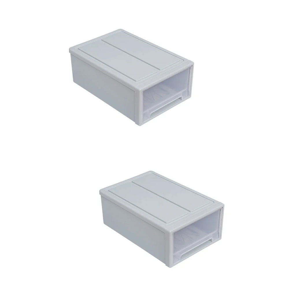 2pcs Drawer Clothes Storage Box- Out Drawer Container for Organizing Mens and Shoes Sandals Wedges Flats Heels and Accessories Blue – Practical Home Organization for Flexible Room-to-Room Use