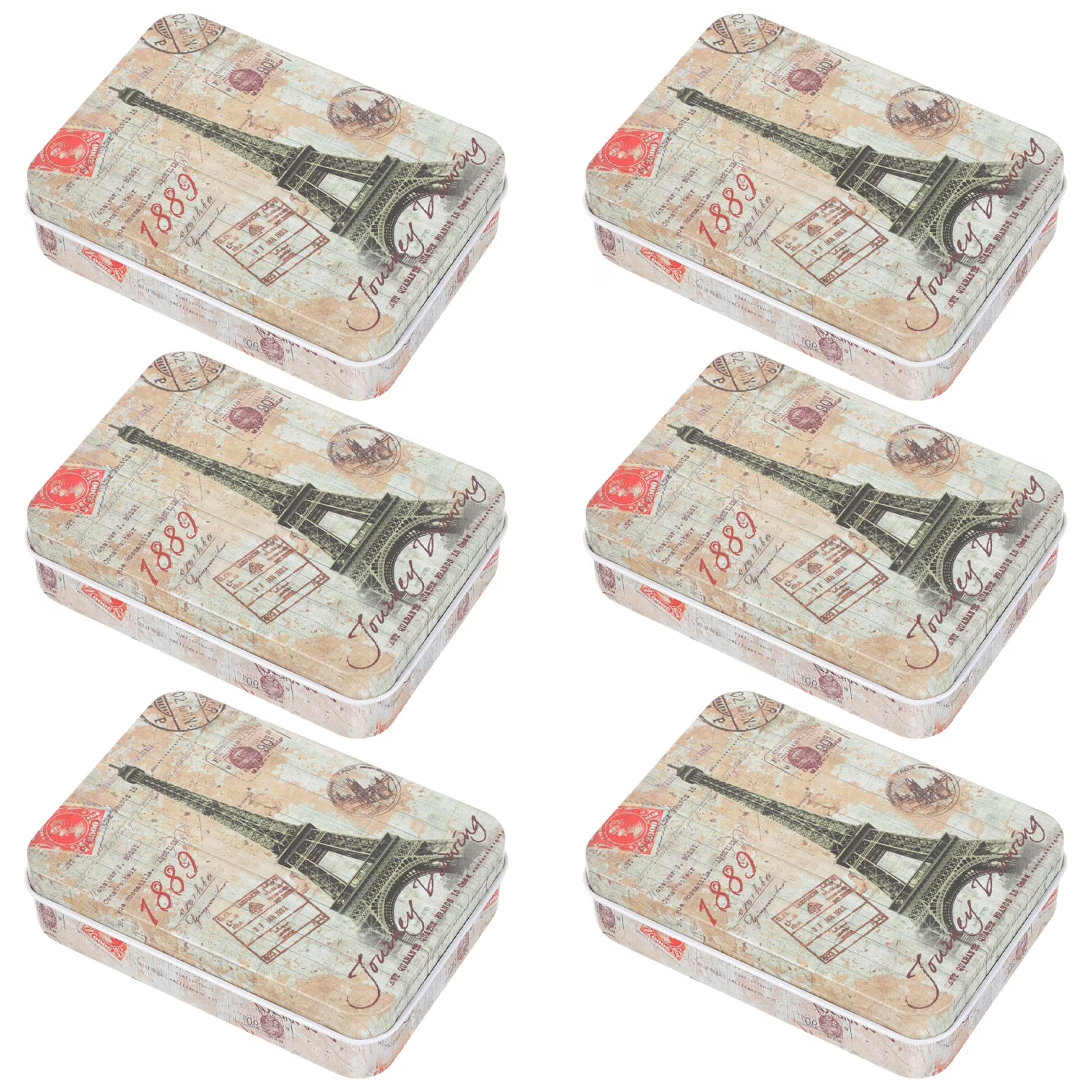 6 Pcs Desktop Storage Boxes Case Pantry Organizers and Clear Greeting Card – Clear-View Organization for Flexible Room-to-Room Use