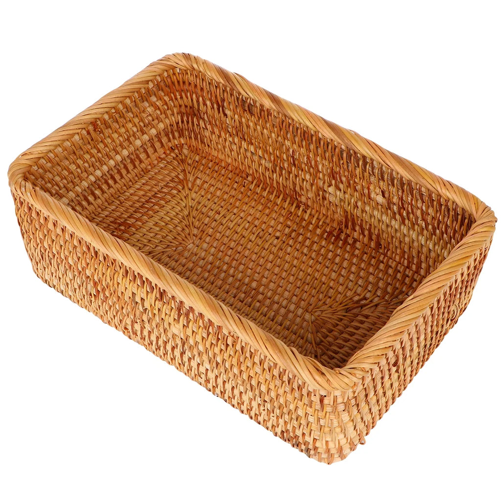 Wicker Basket with Lid Storage Boxes Lids Practical Home Child – Secure Lid Design for Flexible Room-to-Room Use