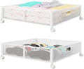 Under Bed Storage Containers with Wheels - Shoe Storage Organizer Drawer Tool-free Assembly Metal Underbed Storage Containers for Bedroom Clothes Shoes Blankets - 2Pack – Everyday Household Format for Flexible Room-to-Room Use