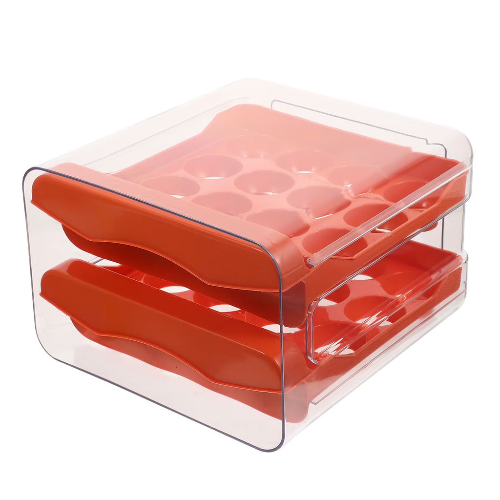 Holder Decor Egg Storage Box Egg Storage Shelf 21.5x22.5x14cm Orange – Practical Home Organization for Flexible Room-to-Room Use