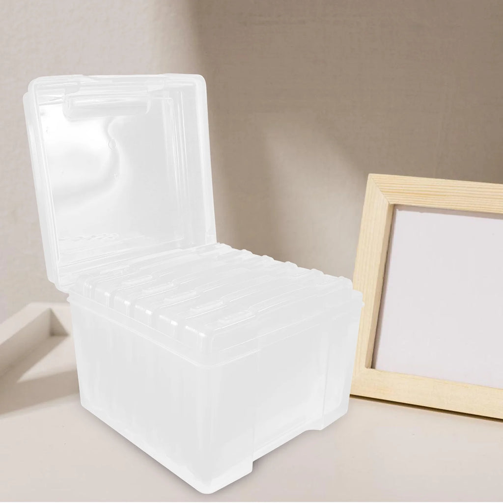6Pcs Cards Storage Boxes Postcards Photos Organizing Cases Clear Plastic Storage Cases – Clear-View Organization for Flexible Room-to-Room Use