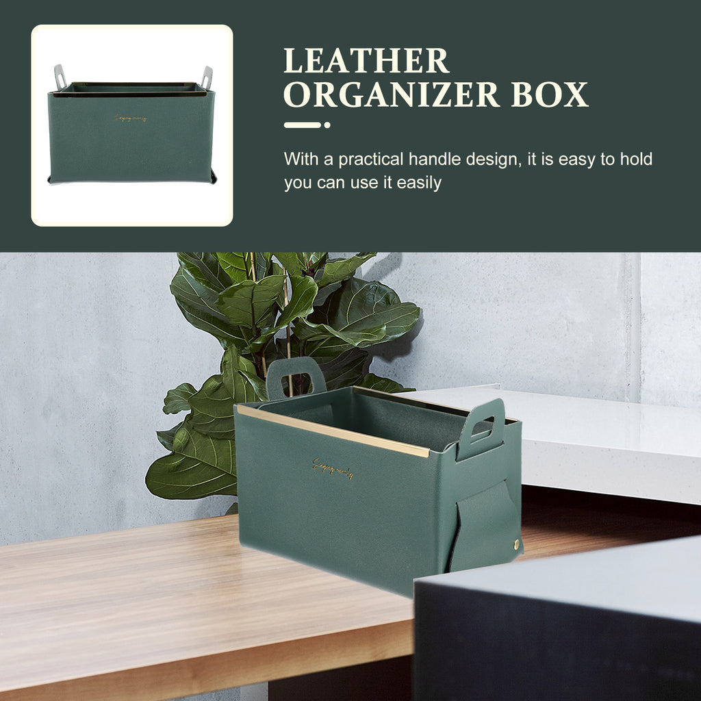 Storage Basket Cube Leather Lightweight Box Home Use Organizer – Practical Home Organization for Flexible Room-to-Room Use