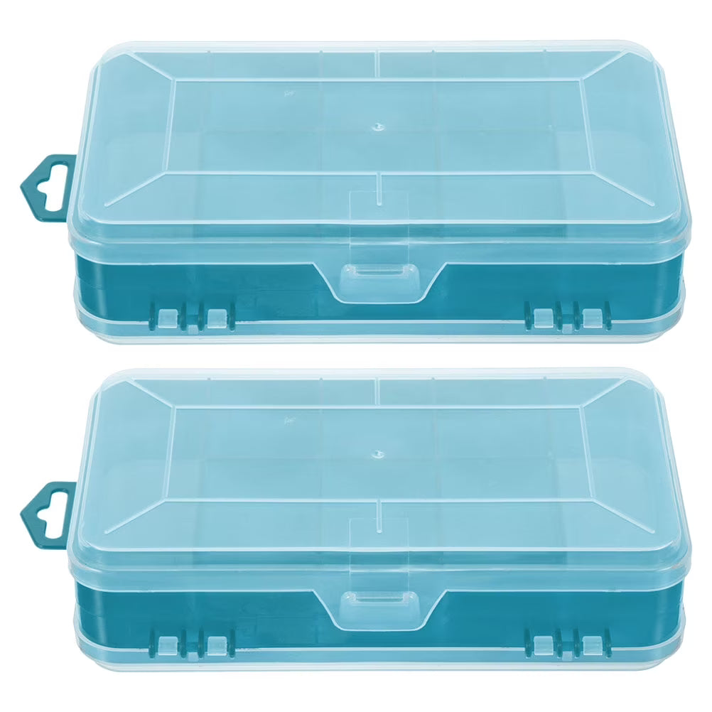 2 Pcs Small Parts Container Plastic Storage Containers Storage Box Green 18.00X9.00X4.00CM – Convenient Multi-Piece Set for Flexible Room-to-Room Use
