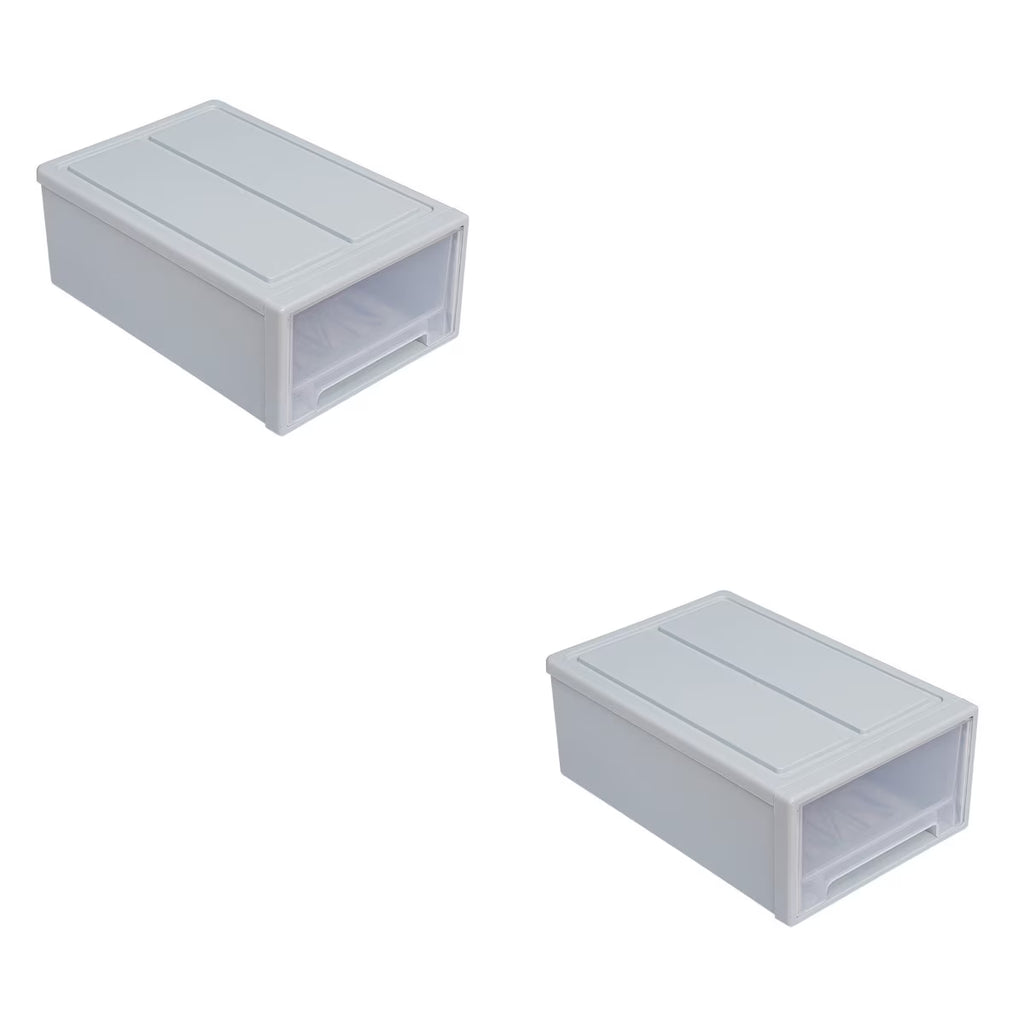 2pcs Drawer Clothes Storage Box- Out Drawer Container for Organizing Mens and Shoes Sandals Wedges Flats Heels and Accessories Blue – Practical Home Organization for Flexible Room-to-Room Use