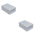 2pcs Drawer Clothes Storage Box- Out Drawer Container for Organizing Mens and Shoes Sandals Wedges Flats Heels and Accessories Blue – Practical Home Organization for Flexible Room-to-Room Use