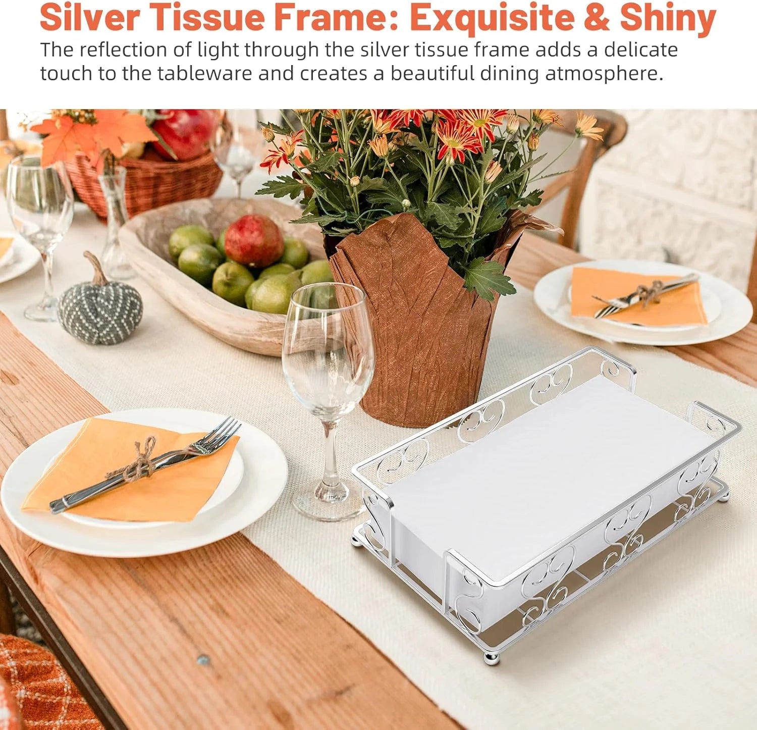 Napkin Holder & Guest Towel Tray - Stainless Steel Disposable Paper Towel Dispenser for Bathroom Table Kitchen Countertop Dinner Table Vanity – Durable Stainless Steel Construction for Flexible Room-to-Room Use