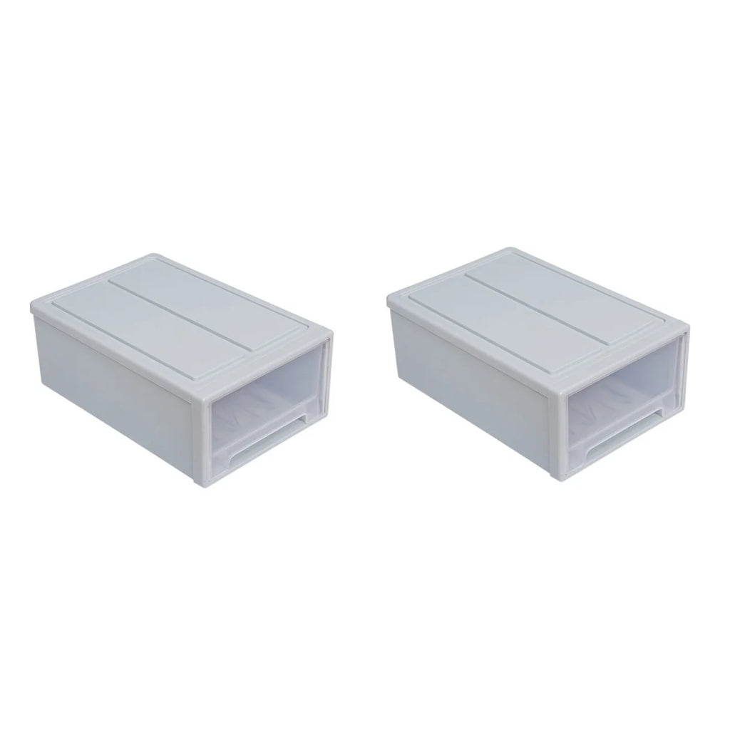 2pcs Drawer Clothes Storage Box- Out Drawer Container for Organizing Mens and Shoes Sandals Wedges Flats Heels and Accessories Blue – Practical Home Organization for Flexible Room-to-Room Use
