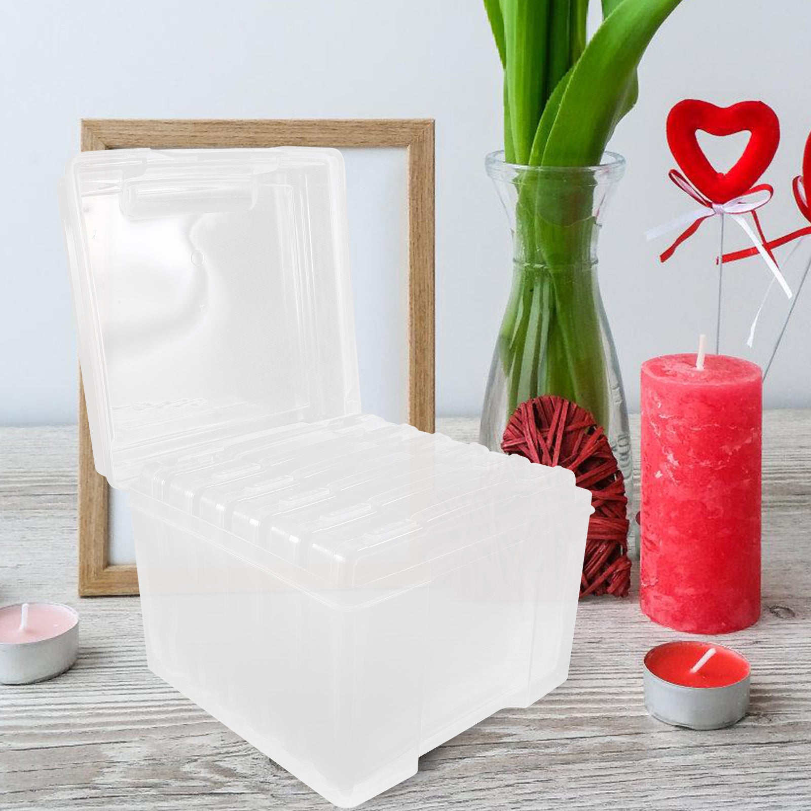 6Pcs Cards Storage Boxes Postcards Photos Organizing Cases Clear Plastic Storage Cases – Clear-View Organization for Flexible Room-to-Room Use