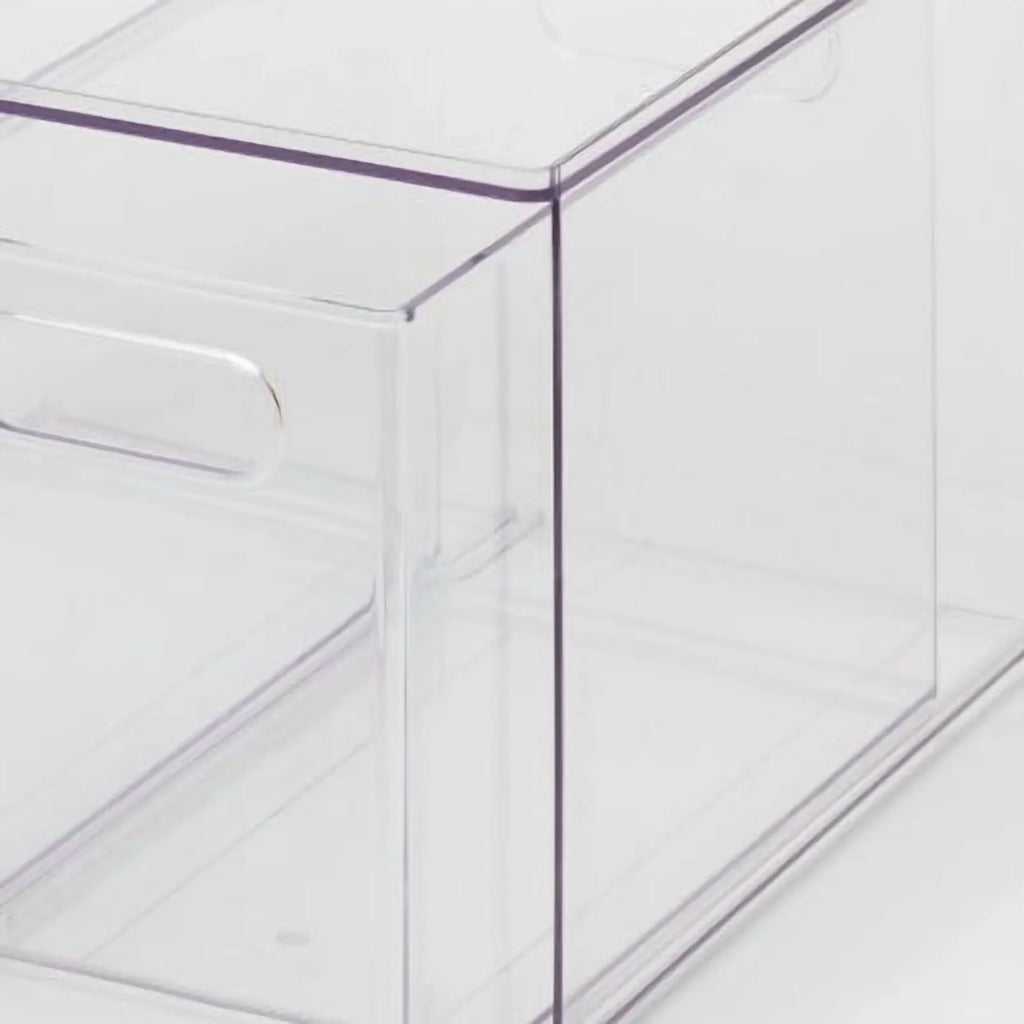 All Purpose 2 Drawer Storage ClearAcrylic Utility Bins,1352 Volume,H 12.6D 12.2 – Practical Home Organization for Flexible Room-to-Room Use