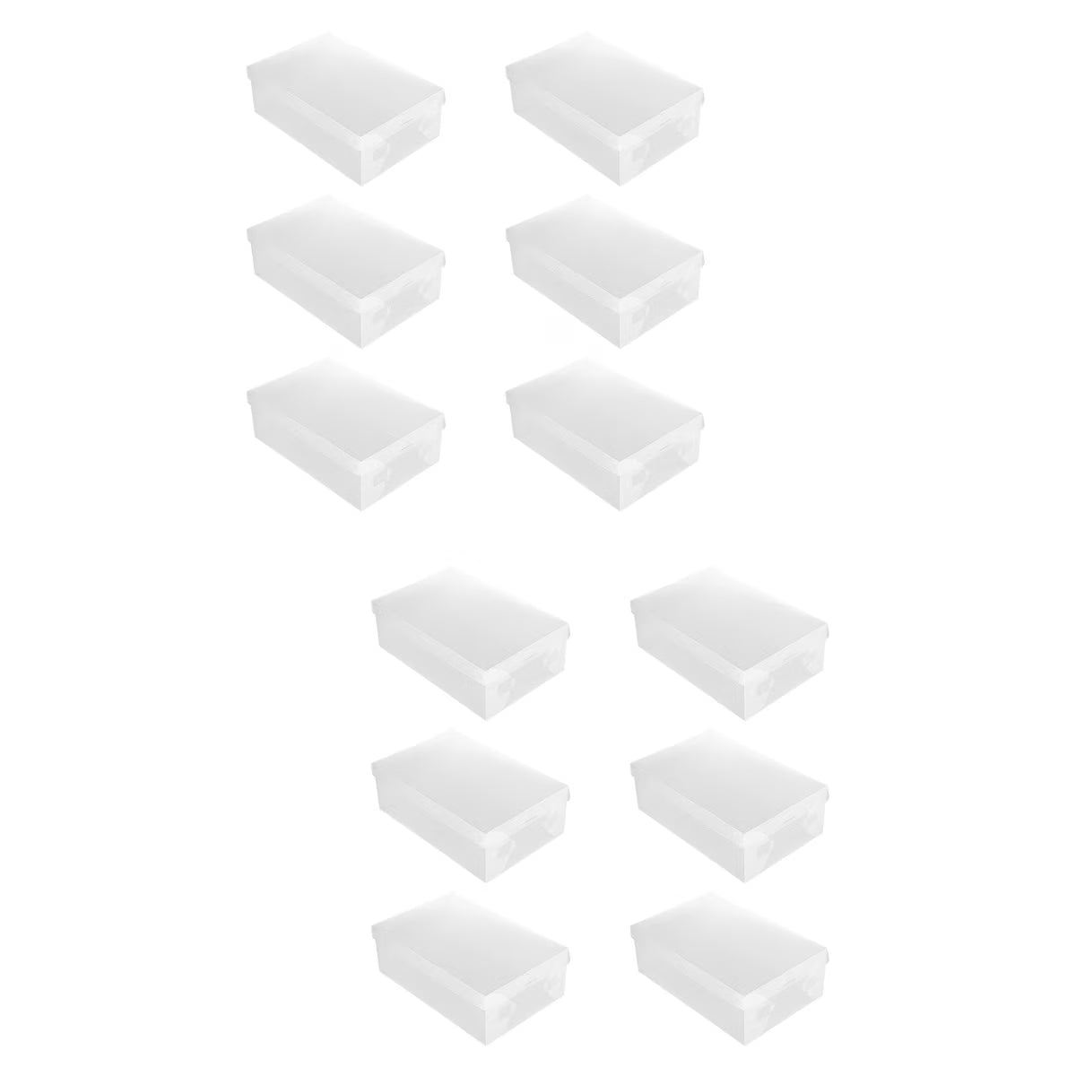 12 PCS Shoes Boxes Transparent Shoes Cases Plastic Storage Box Shoes Container for Home Shop 28x18x10cm – Clear-View Organization for Flexible Room-to-Room Use