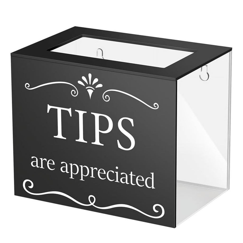 Tip Jars for Money Acrylic Cash Box Donation Bucket 6x4x5 Inch Storage Container Suggestion Raffle – Practical Home Organization for Flexible Room-to-Room Use