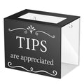 Tip Jars for Money Acrylic Cash Box Donation Bucket 6x4x5 Inch Storage Container Suggestion Raffle – Practical Home Organization for Flexible Room-to-Room Use