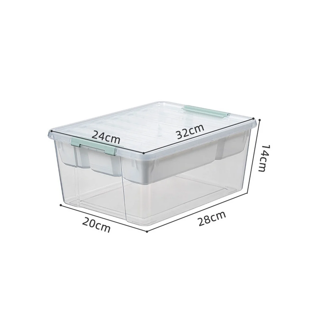Plastic Stackable Storage Container Bin Box Tote with Lid for Home – Stackable Organization for Flexible Room-to-Room Use