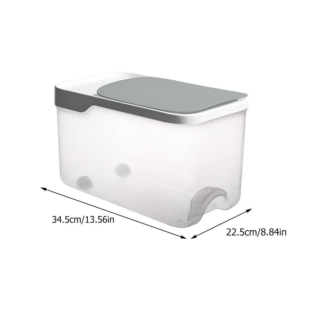 20 Catties Rice Storage Box Jar Cereal Container Dispenser Office Grey – Practical Home Organization for Flexible Room-to-Room Use