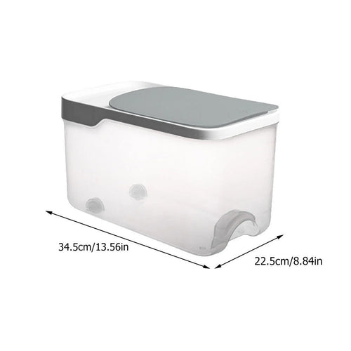 20 Catties Rice Storage Box Jar Cereal Container Dispenser Office Grey – Practical Home Organization for Flexible Room-to-Room Use