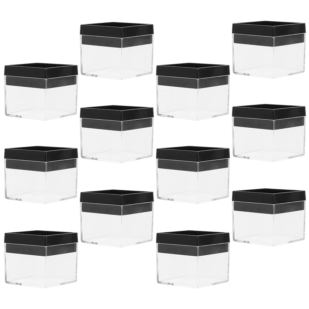 12 Pcs Specimen Boxes Capsules Small Item Storage Box Baby 4.2X4.2X3.3CM – Convenient Multi-Piece Set for Flexible Room-to-Room Use