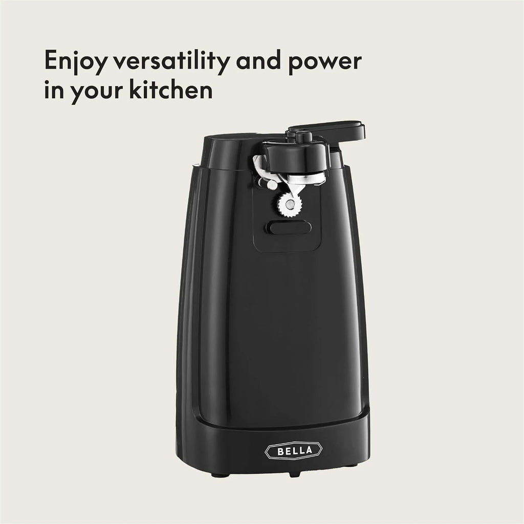 Electric Can Opener and Knife Sharpener Multifunctional Jar and Bottle Opener with Removable Cutting Lever and Cord Storage Stainless Steel Blade – Durable Stainless Steel Construction for Flexible Room-to-Room Use
