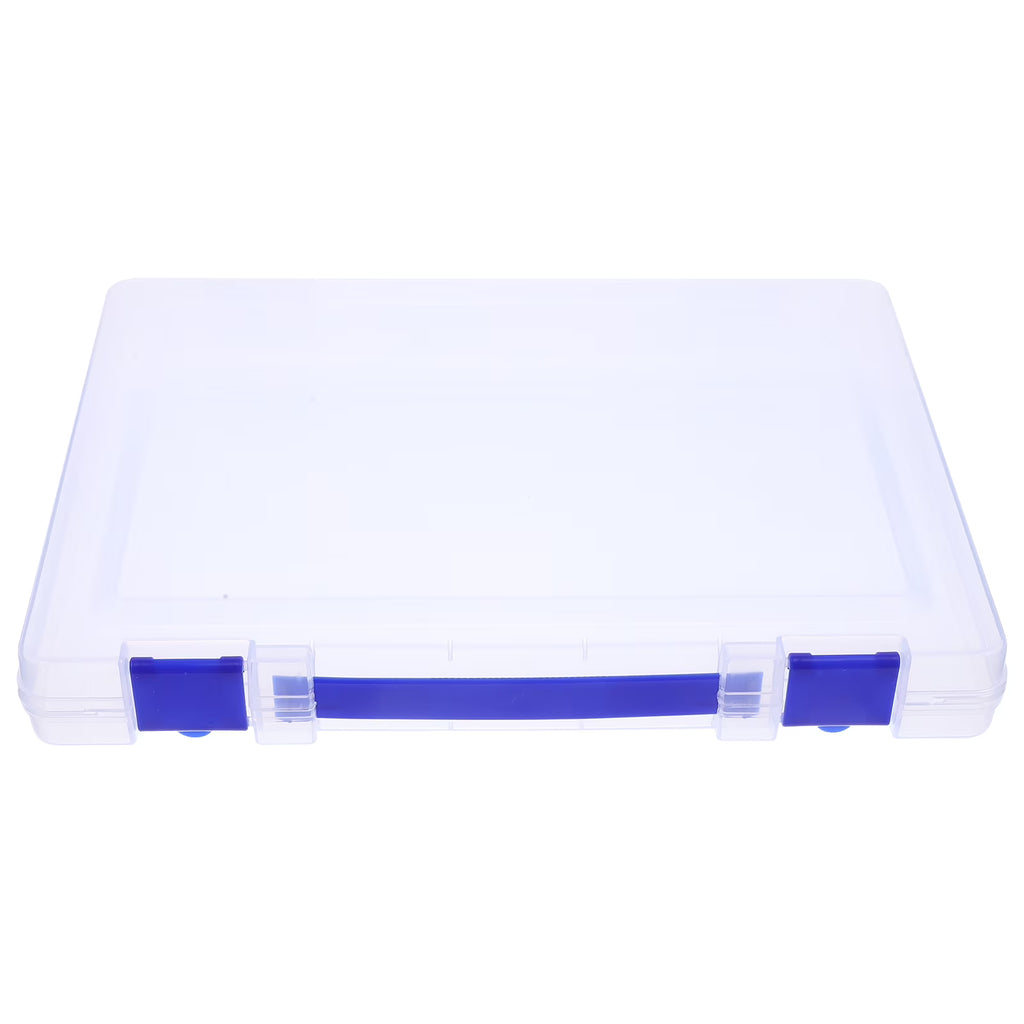 Daily Use File Case Office Organizer Organization Flat Storage Cardboard Boxes with Lids – Secure Lid Design for Flexible Room-to-Room Use