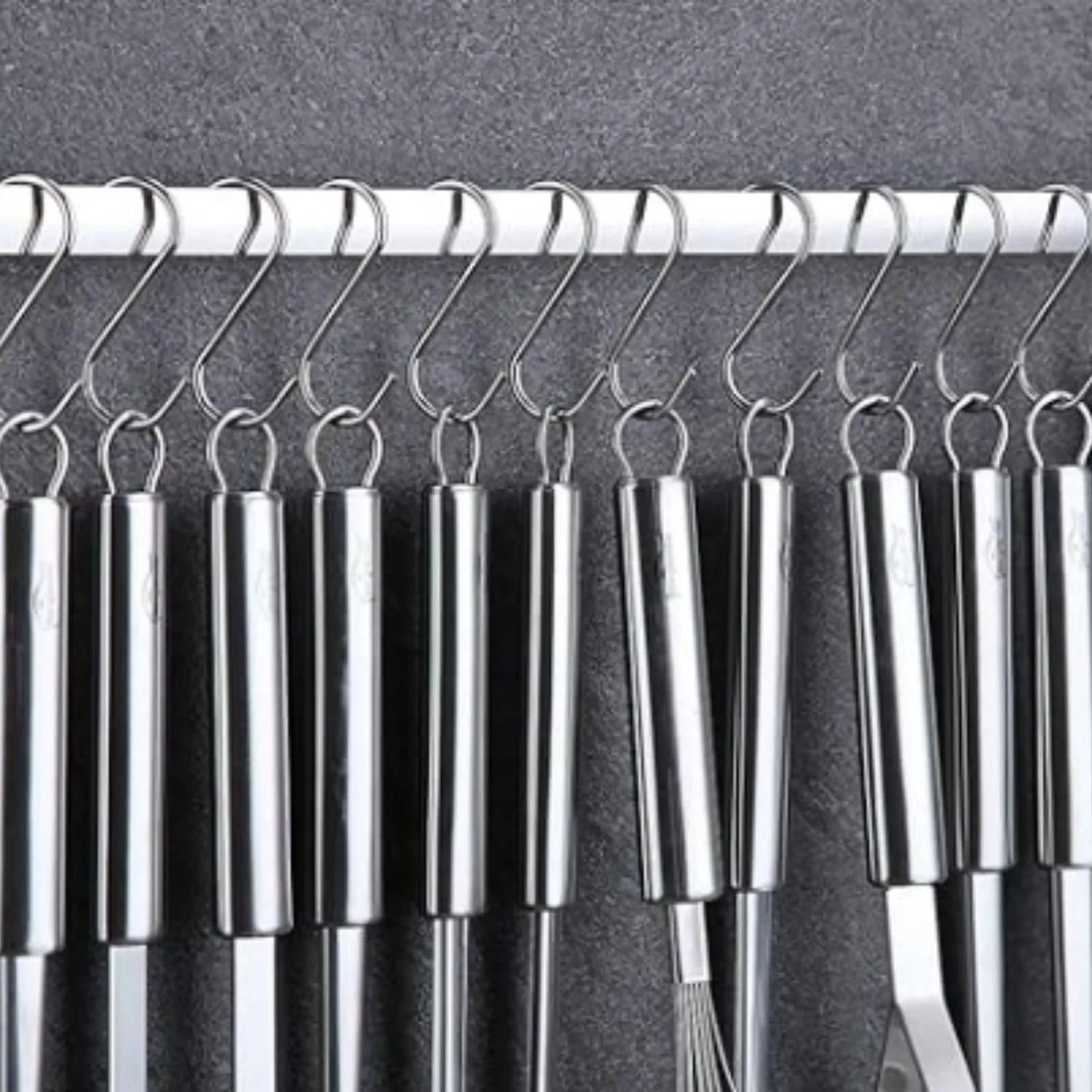 Kitchen Utensils Set 38 Pieces Stainless Steel Cooking Utensils Set Kitchen Gadgets Cookware Kitchen Tool Set with Utensil Holder Rack And Hooks For Hanging Dishwasher Suitable – Space-Saving Hanging Design for Flexible Room-to-Room Use