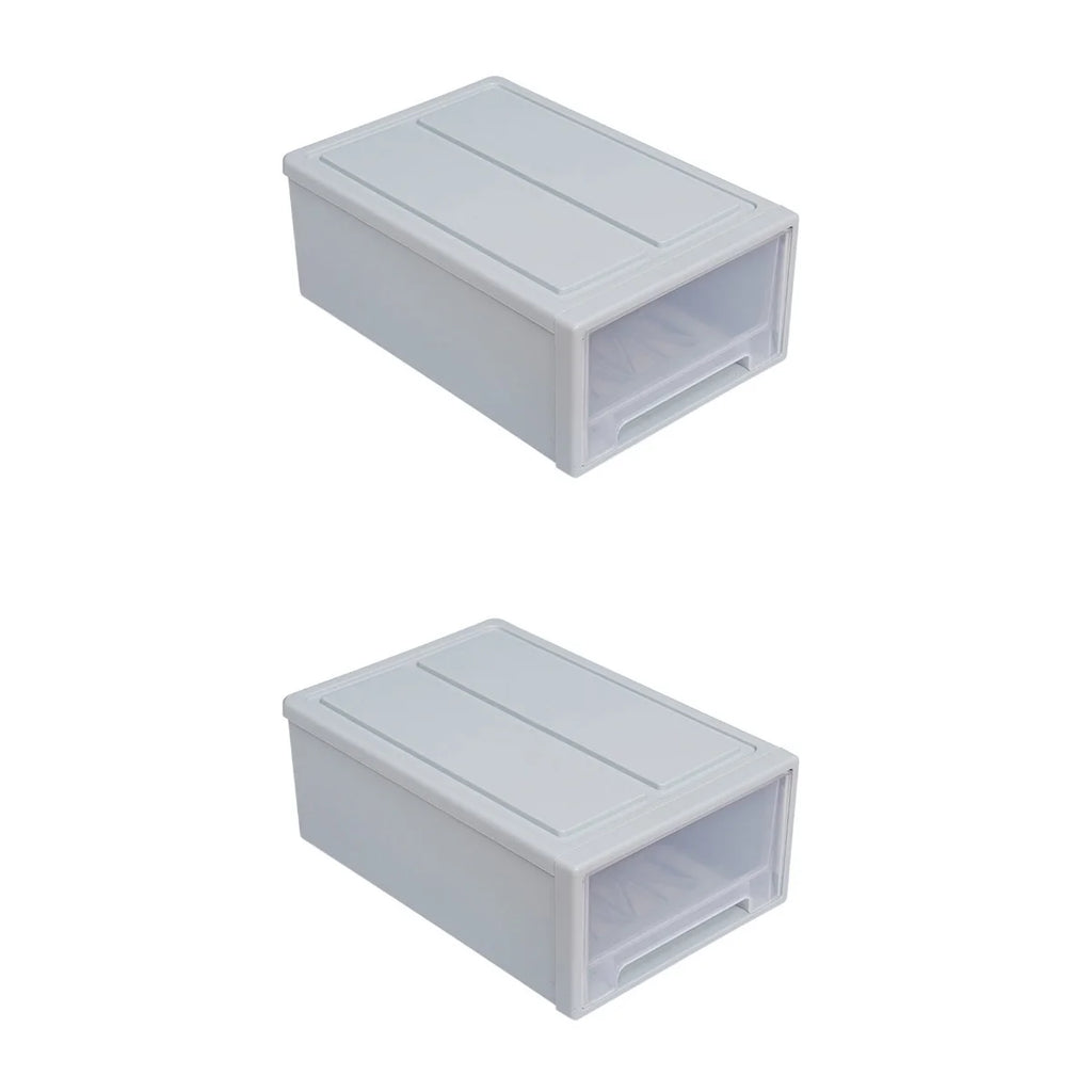 2pcs Drawer Clothes Storage Box- Out Drawer Container for Organizing Mens and Shoes Sandals Wedges Flats Heels and Accessories Blue – Practical Home Organization for Flexible Room-to-Room Use
