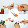 Hiroekza Jar Opener 4-in-1 Grip Bottle Opener Jar Opener - Easily Opens Twists Caps Bottle Caps Canning Lids And Can Tabs Kitchen Gadgets Clearance – Convenient Drink Preparation for Flexible Room-to-Room Use