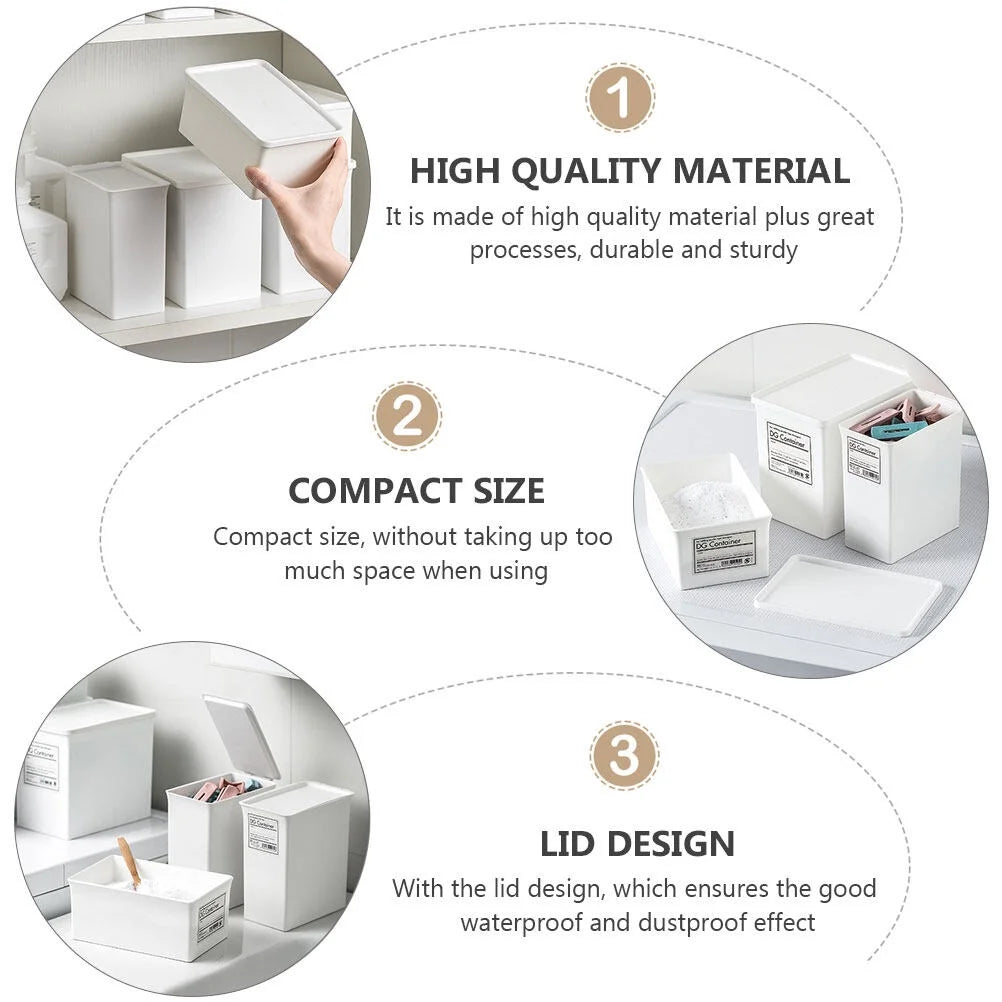 6 pcsHome Use Storage Box Lid Washing Powder Box Storage Box Practical Container – Practical Home Organization for Flexible Room-to-Room Use