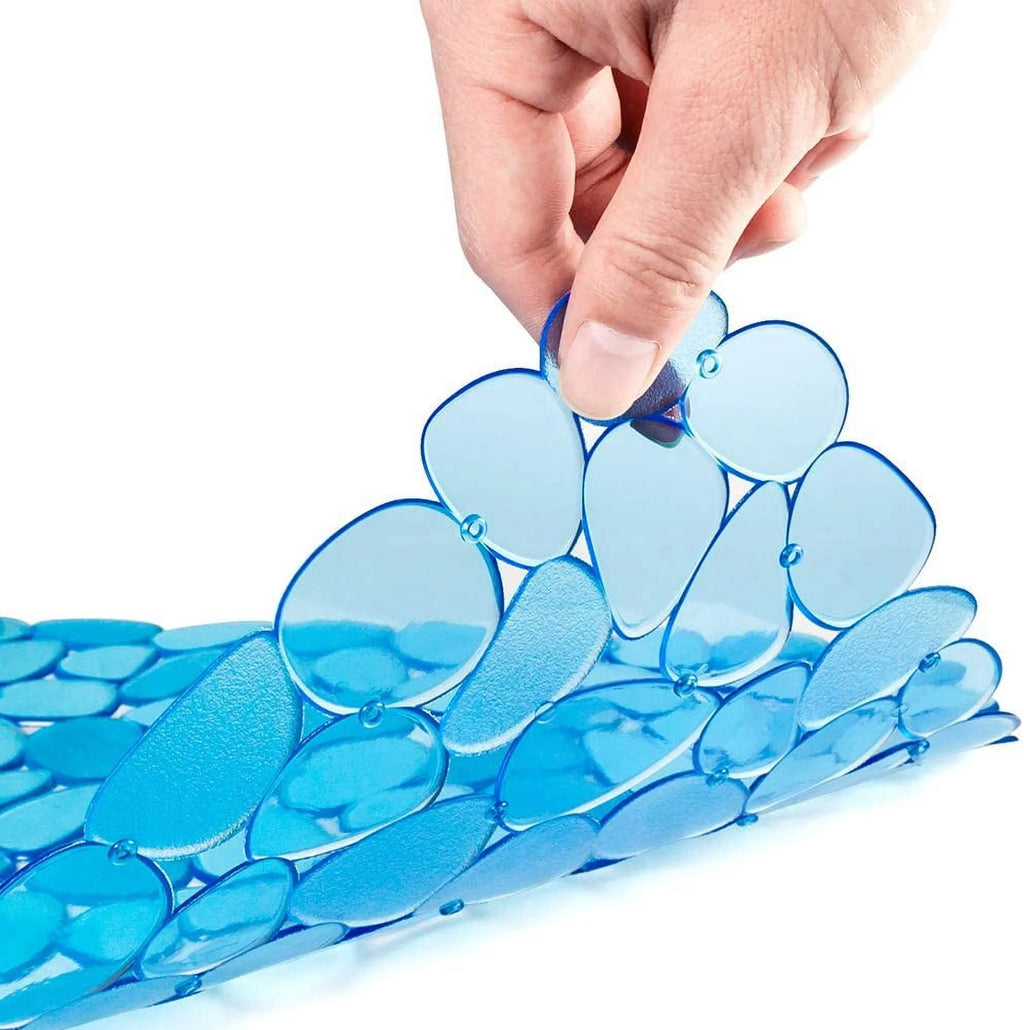 Bligli Pebble Sink Mat 2-Pack - PVC Kitchen Protector for Stainless Steel/Ceramic Dish Drying Mat for Dishes 15.7" x 11.8" Blue – Durable Stainless Steel Construction for Flexible Room-to-Room Use