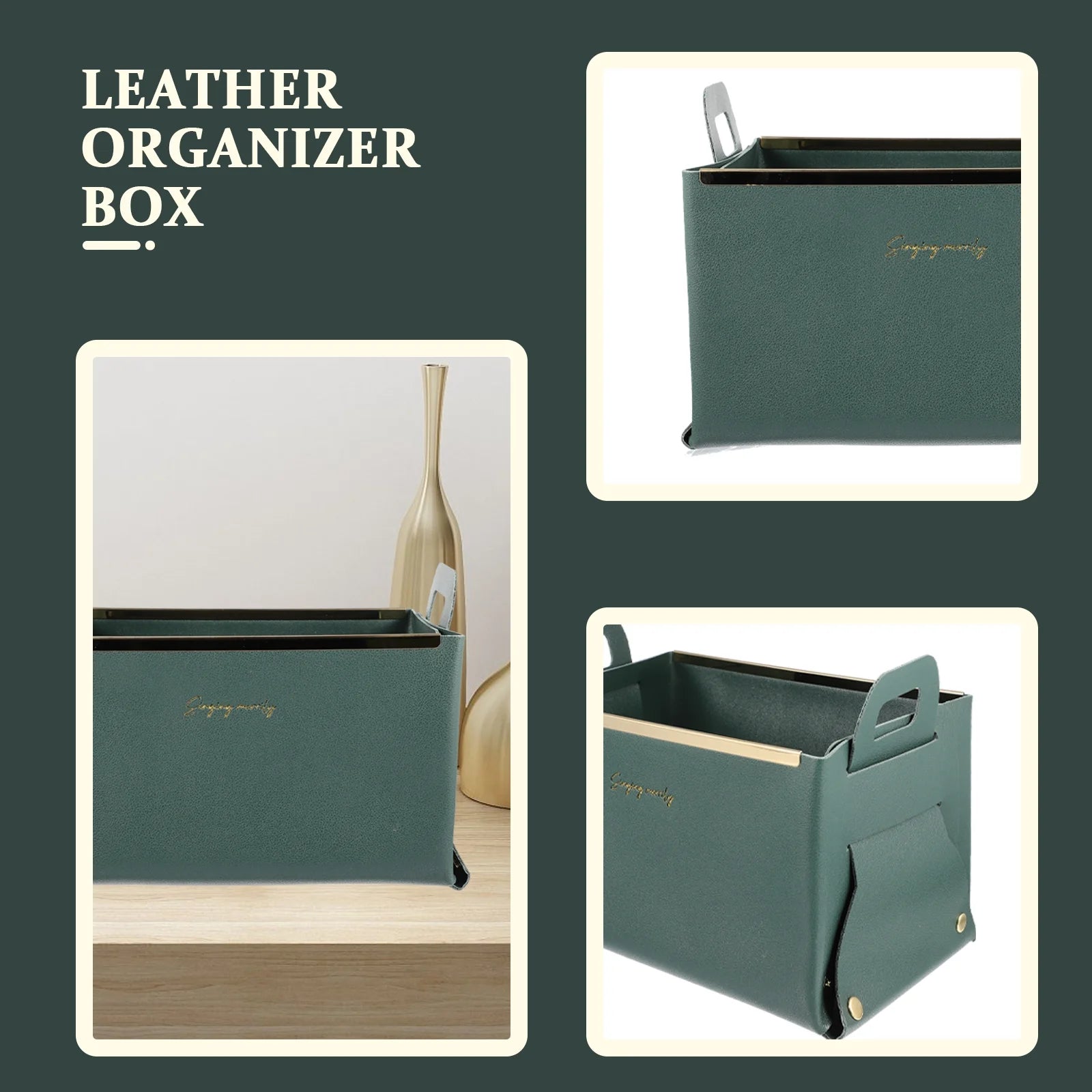 Storage Basket Cube Leather Lightweight Box Home Use Organizer – Practical Home Organization for Flexible Room-to-Room Use