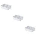 3pcs Underwear Storage Box Plastic Storage Basket Stackable Storage Container with 15-Compartment Divider for Bra Panties Socks(White) – Multiroom Organization Format for Flexible Room-to-Room Use