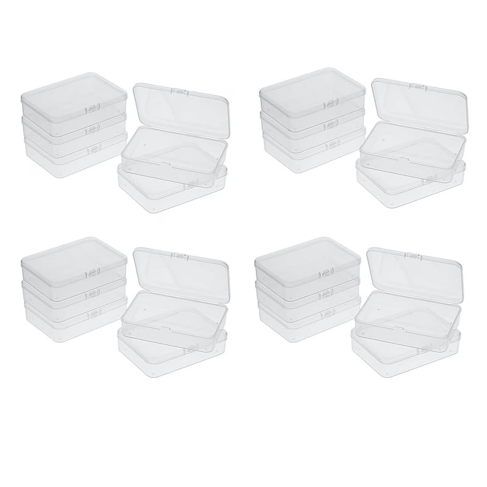 20Pcs Mini Plastic Storage Containers Box with Lid for Collecting Small Items Beads Jewelry Cards Crafts – Secure Lid Design for Flexible Room-to-Room Use
