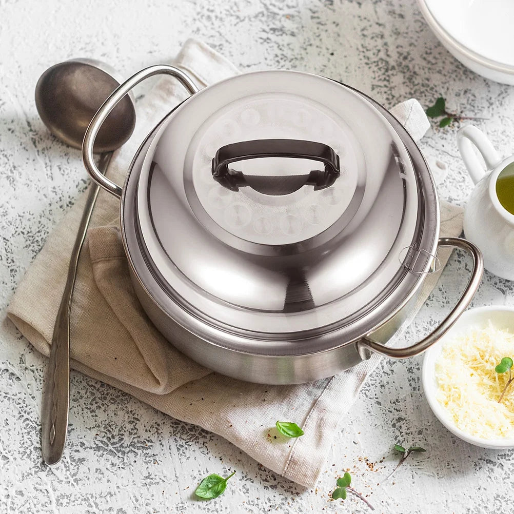 unbranded 2Pcs Stainless Steel Pot Covers 28.5cm Pot Lids Kitchen Accessories (Silver) – Durable Stainless Steel Construction for Flexible Room-to-Room Use
