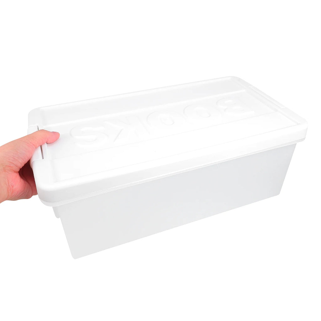 Book Storage Box Office Travel 39.50X20.50X14.00CM White – Practical Home Organization for Flexible Room-to-Room Use