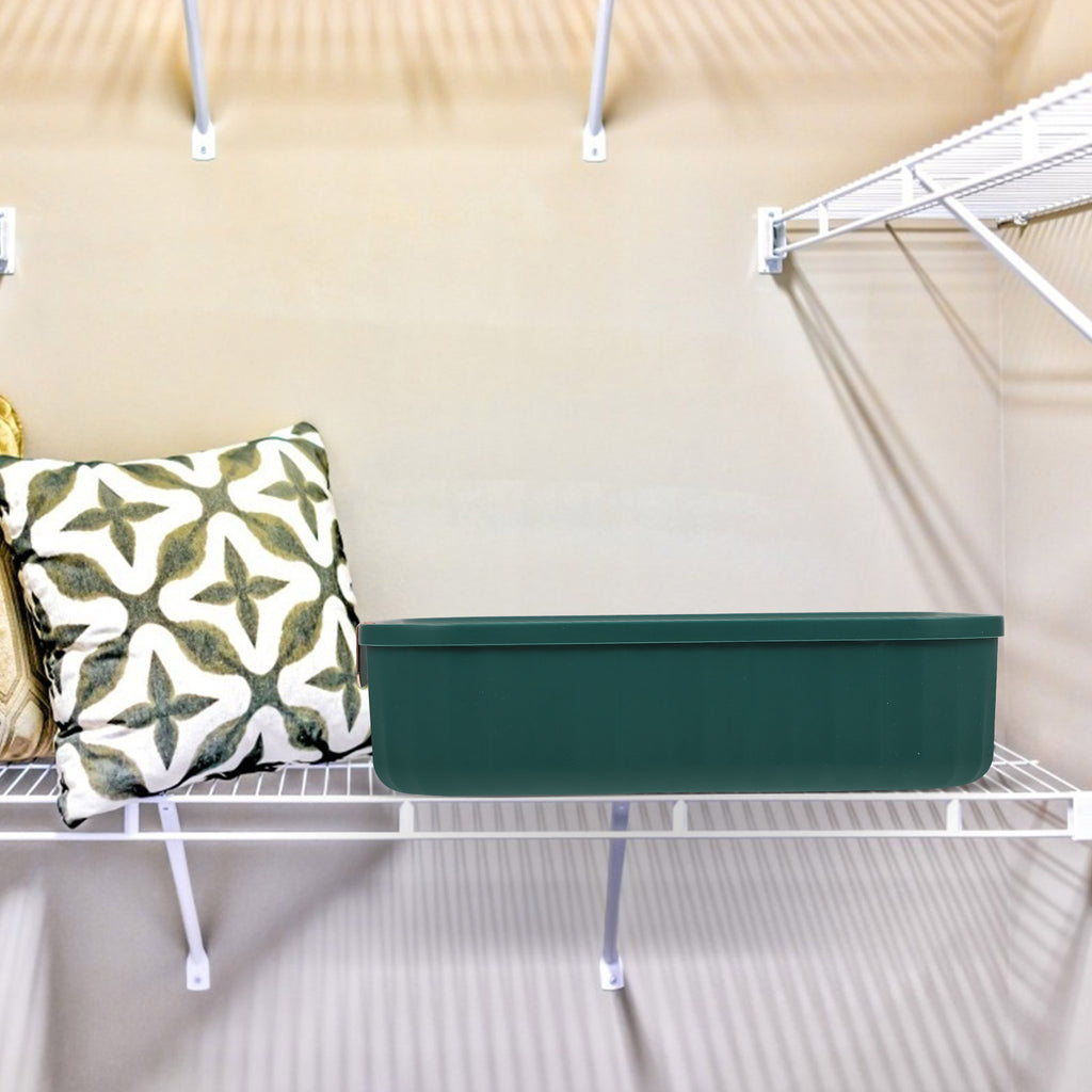 Organizer Bin Storage Box Underwear Drawer Storage Baby 30X23.5X8CM Green – Convenient Family Mealtime Use for Flexible Room-to-Room Use