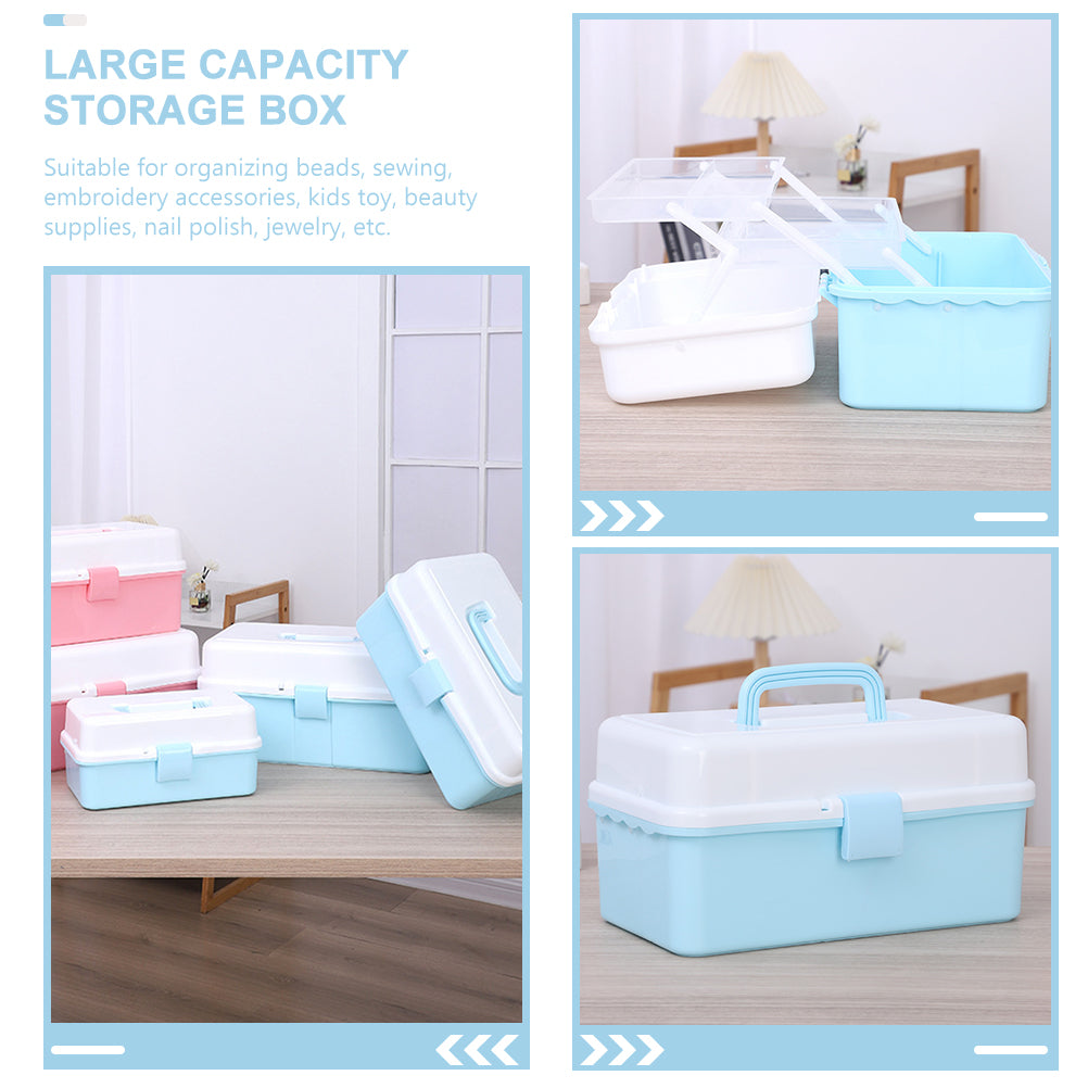 Organizer Boxes Art Tools Storage Case Stationery Sturdy Child – Practical Home Organization for Flexible Room-to-Room Use