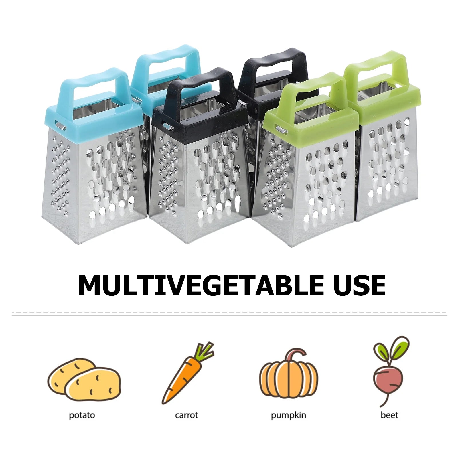 unbranded 6pcs Mini Cheese Grater Stainless Steel Small Box Grater Vegetables Shredder Handheld Kitchen Tool for Slicing Cheese Ginger Potatoes – Durable Stainless Steel Construction for Flexible Room-to-Room Use