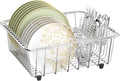 Dish Drying Rack in-Sink 304 Stainless Steel Dish Drainer with Stainless Steel Silverware Holder Over Inside Sink-Adjustable – Durable Stainless Steel Construction for Flexible Room-to-Room Use