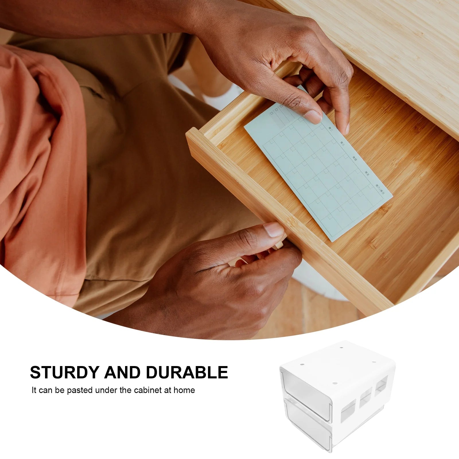 Double Storage Box Desktop Boxes Bins Table Shelf Office White – Multiroom Organization Format for Flexible Room-to-Room Use